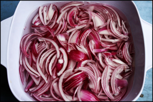PICKLED ONIONS OR CEBOLLAS ENCURTIDAS  According to Laylita.com, cebollas encurtidas or pickled onio
