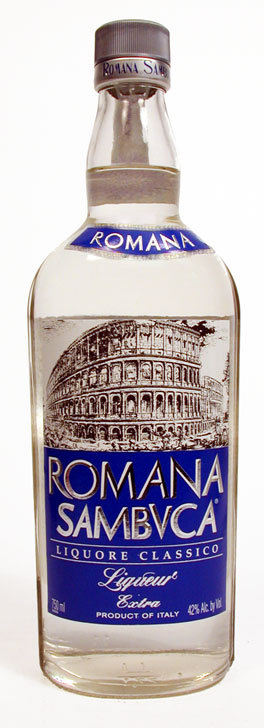 Romana Sambucca LiquerA potent potable that I occasionally imbibe.  I prefer it neat and not chilled