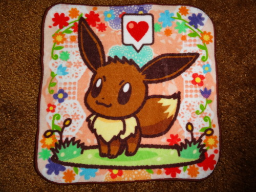 pokescans: Eevee “walky” washcloth from the Pokémon Center. 