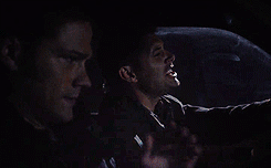 chad-warwick:  Jensen Ackles and Jared Padalecki in “Jensen Sings Outtake” 