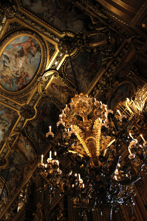 smallbridge:  Chandelier in Paris Grand Opera House Paris, France Taken while I studied abroad in Rome. I spent a weekend in Paris. 