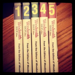 My birthday gift from Jill! I can&rsquo;t wait! About 60-70 hours of woodworking right there! My nine year old is very interested in woodworking. And she said &ldquo;can I please watch them with you??&rdquo; (Taken with Instagram)