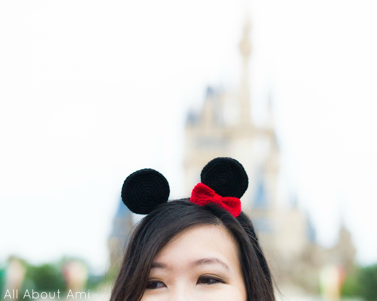 Sneak peek of upcoming blog post: Something special I crocheted for our trip to Tokyo Disney this past June….. a Minnie Mouse Ears Headband! Step-by-step tutorial and pattern to come soon!