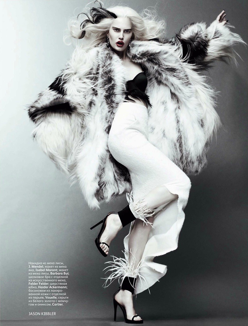 fuckyeahcruelladevil:  Alla Kostromicheva as Cruella de Vil for Vogue Russia October