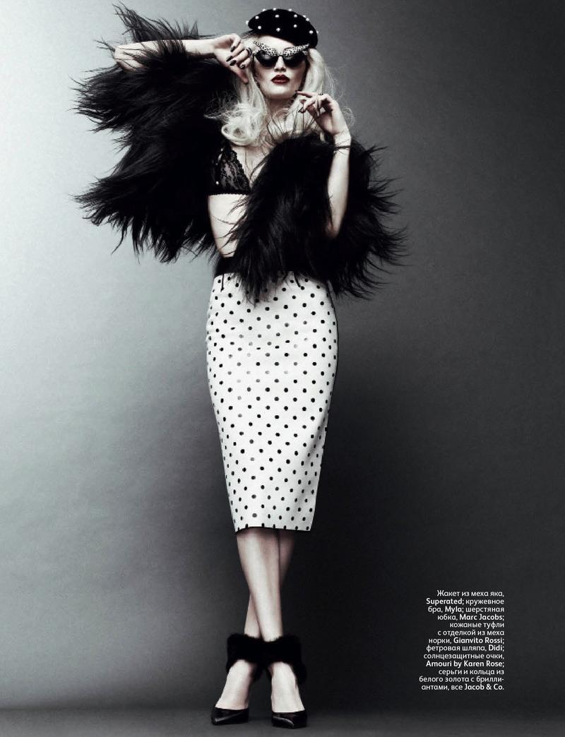 fuckyeahcruelladevil:  Alla Kostromicheva as Cruella de Vil for Vogue Russia October