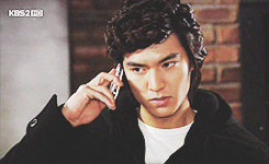 recklesselegance:  “ She’s calling. Be calm, act as if you don’t care. “