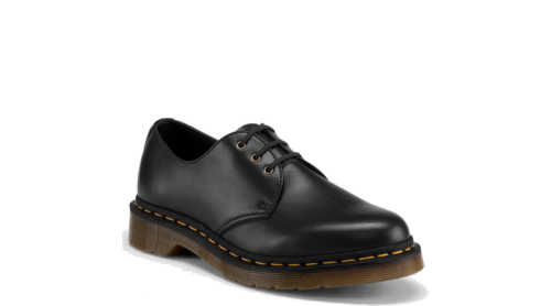 (via Dr Martens Vegan 1461 Shoe BLACK FELIX RUB OFF - Doc Martens Boots and Shoes)