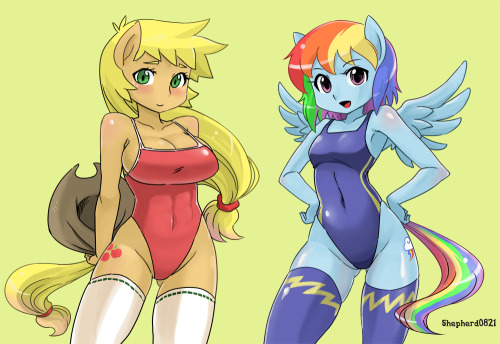 Porn photo Apple jack and rainbow dash.