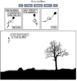 thedailywhat:  Click-And-Drag Comic Masterpiece of the Day: Webcomic XKCD’s latest offering, “Click and Drag,” goes far beyond the image you see here. If you read it on the site, you’ll discover a truly astounding time-waster that must have