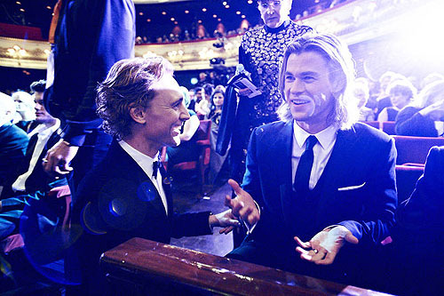 wintersolos:  Tom Hiddleston and Chris Hemsworth attend the BAFTA’s 2012