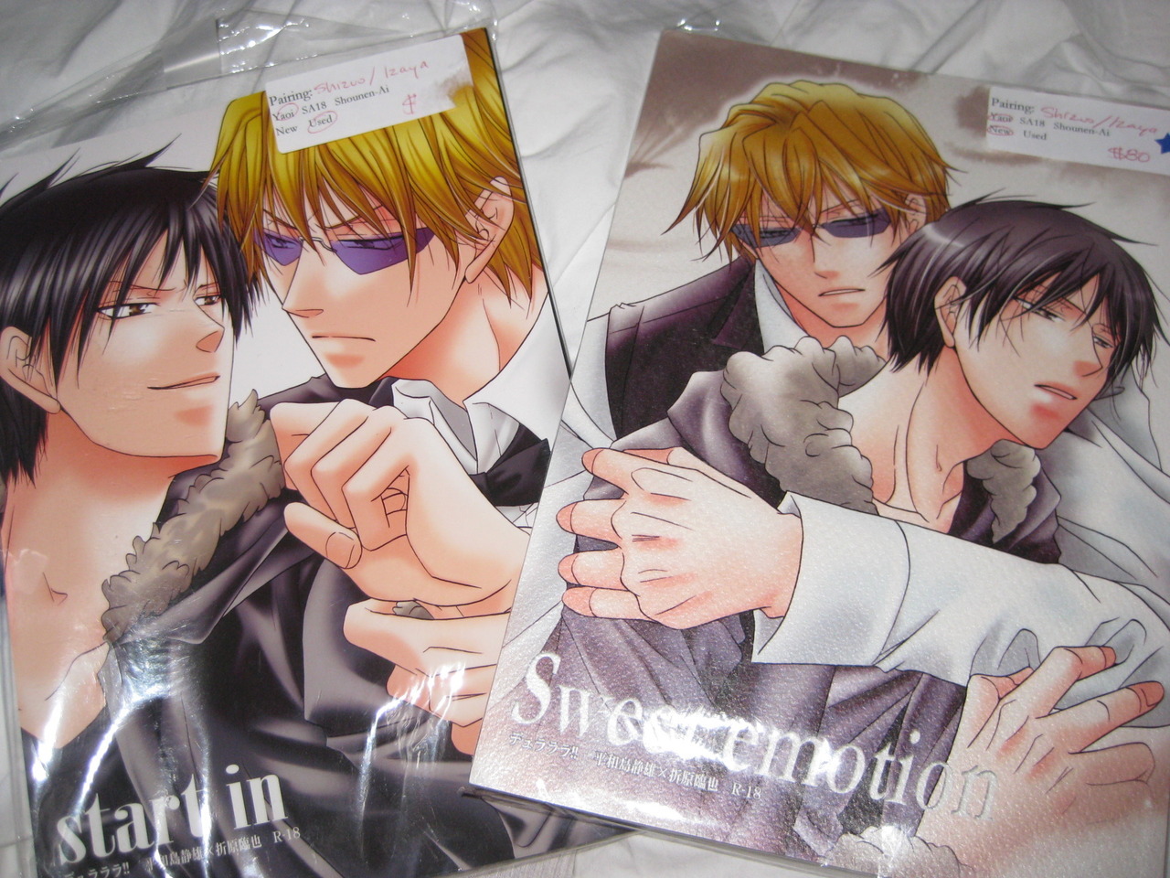 I&rsquo;m going to be selling these 2 Durarara doujinshi&rsquo;s. They&rsquo;re