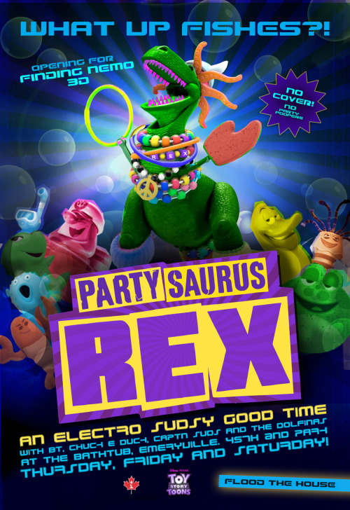 “Partysaurus Rex Poster” While I haven’t personally seen the newest Toy Story Toon