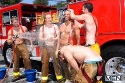 funnakedguys:  I’m guessing there will be so much jizz, they’ll need the fire hose to clean it up ;) Check out JizzOrgy.com, one of the MEN.com sites to see more . Sign up and get 5 sites for the price of 1. 