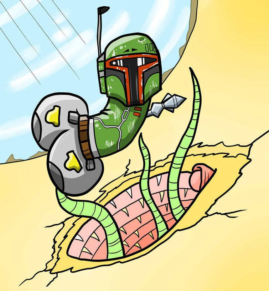 starwarsgonewild:  Boba Fett Cock falling into the Sarlacc Pit Vagina by ~Rennis05