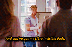 lokiyoufuck:  the best tampon/pad advertisement in the world. 