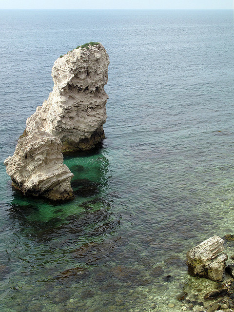 Sea stack at Cape Tarkhankut in Crimea, Ukraine (by olena.bo).
