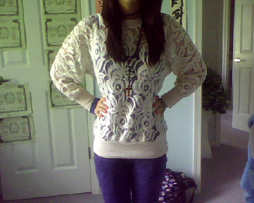 Outfit of the day. (I think this sweater looks a lot cuter in person!) My confirmation
