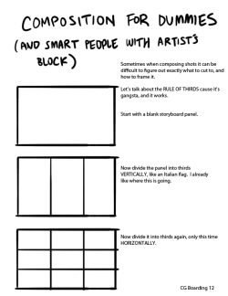 nerdgasmz:  mynameismad:  giancarlovolpe:  I did some compositional how-to’s in my early weeks at Warner Bros. studios.   I thought it’d be great to post a series of these on the Tumblr’s for beginning board artists. This is the first part - the