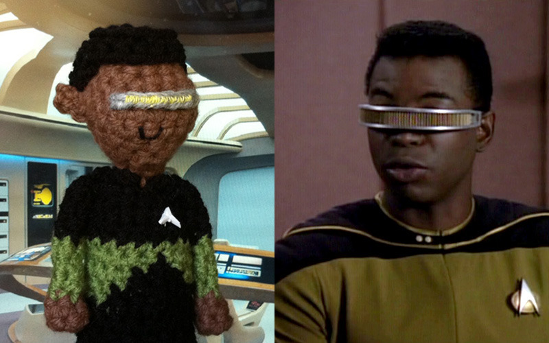 edwardspoonhands:  wilwheaton:  bryantanner:  The Star Trek Crew (TNG), crocheted
