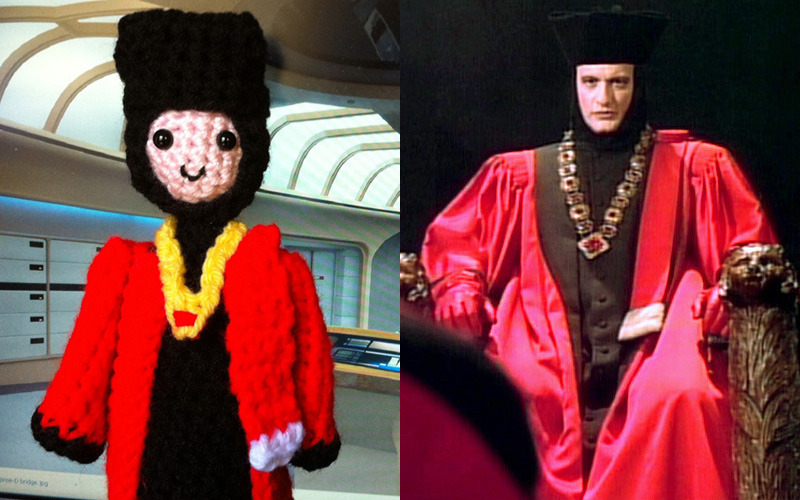edwardspoonhands:  wilwheaton:  bryantanner:  The Star Trek Crew (TNG), crocheted