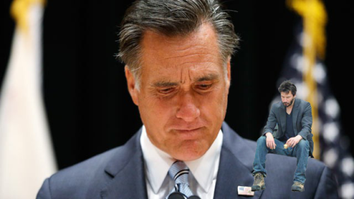 Sad Keanu commiserates with Sad Romney.
Submitted by Dakkar Nemo.