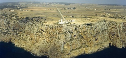 oakapples: Formentera, Spain. Far de la Mola lighthouse stands atop the eastern cliffs of the Balear