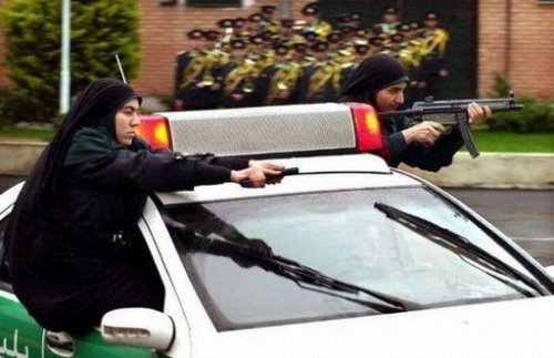 superblys:haramgirls:patron-saints:     Women from Iran’s female police fo