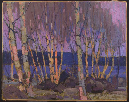 cavetocanvas:Tom Thomson, Evening, Canoe Lake, 1916