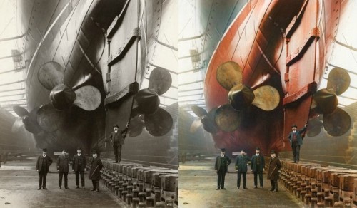 riseupandout:  Adding color to some of the most iconic photos in history. This photo set is incredible.  