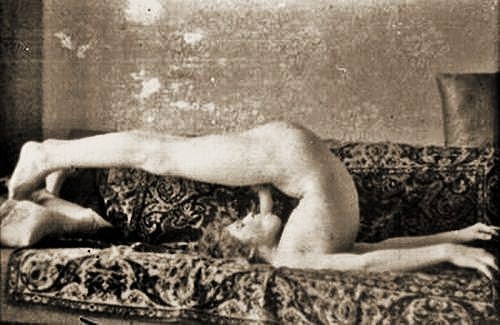 antique-erotic:   Sir, that is a mightily impressive display of flexibility!Â 
