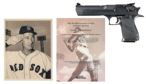 Ted Williams Desert Eagle?The auction description for this pistol stated that it was a part of the T