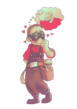 Owlymedics:  A Cute Little Engie Commission (Overdue) For Iveechan &Amp;Lt;3 ;U;