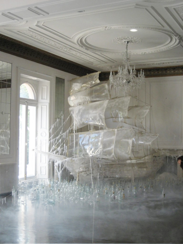 rosettes:  Ice ship sculpture created by set designer and art director Rhea Thierstein