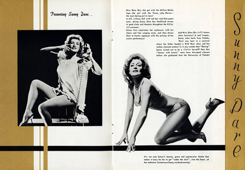 XXX  Sunny Dare A few pages from her 1952 promotional photo