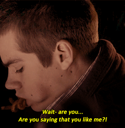 hoechloin:  AU: curly fries  Derek: Uh… yeah. I guess I am. Although the way you