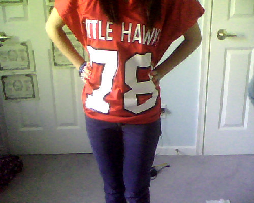 Outfit of the day. My friend asked me to wear his jersey today, so I did. It&rsquo;s
