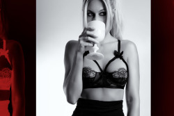 Obsidian Project (Blonde And La Perla Lingerie - Wineglass) | Photography By Landis