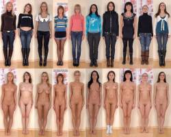 ghostserfer:  do you know which web adress’ includes this photo like. ilove amateur women clothed and then unclothed.. thanks for response. runflyrun:  I love these clothed/unclothed line-up photos.  