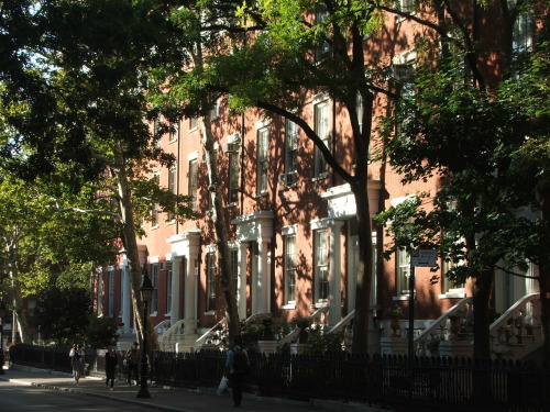 Washington Square North and its “row” of Greek Revival townhouses