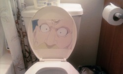 xiggymatsu:  We decided to prank our friend by putting this picture in the bathroom…