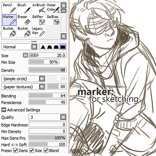 barleytea:oh right bonehatter asked for my sai line settings in the stream here u goi change it up a