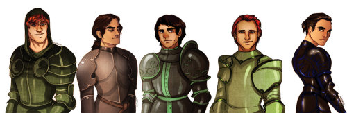 fuckyeaharthuriana:Some knights by ~EnifeMostly the Lothiani children, Gawain, Agravain, Gaheris, Ga