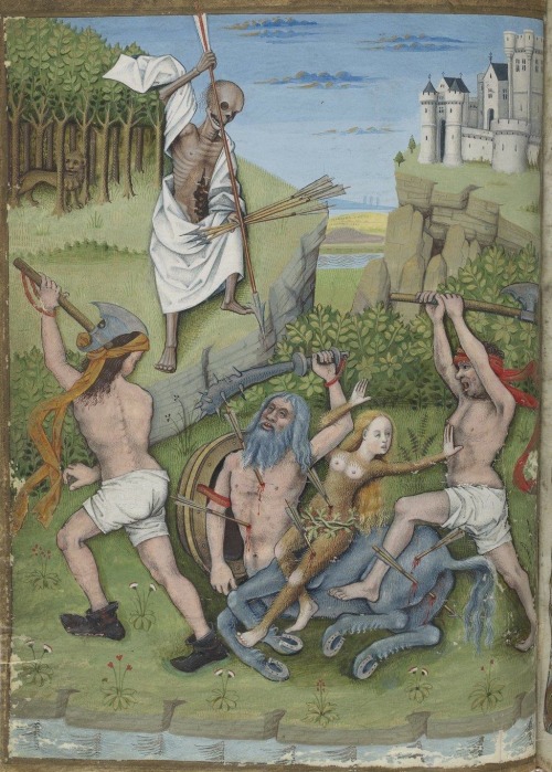 extinction of endangered speciesHours, France ca. 1475-1500.BNF, Latin 1173, fol. 41v