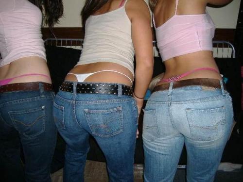 White thong or pink thong? (from /r/SexyGirlsInJeans) porn pictures