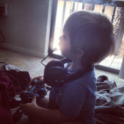 Loves being like his big brothers!  (Taken with Instagram)