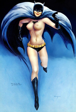 vintagegal:  “Batgirl” illustration for Playboy Magazine by Alberto Vargas, 1966 