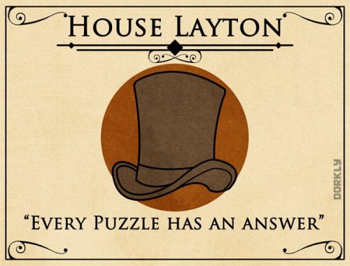 dorkly:  Game of Thrones House Sigils For Videogame Families  All are fine, except that Layton shit. Even the Valentine 1 is sorta ok, which I suspect is from Sly Cooper. It was an ok game. Everything else is awesome.