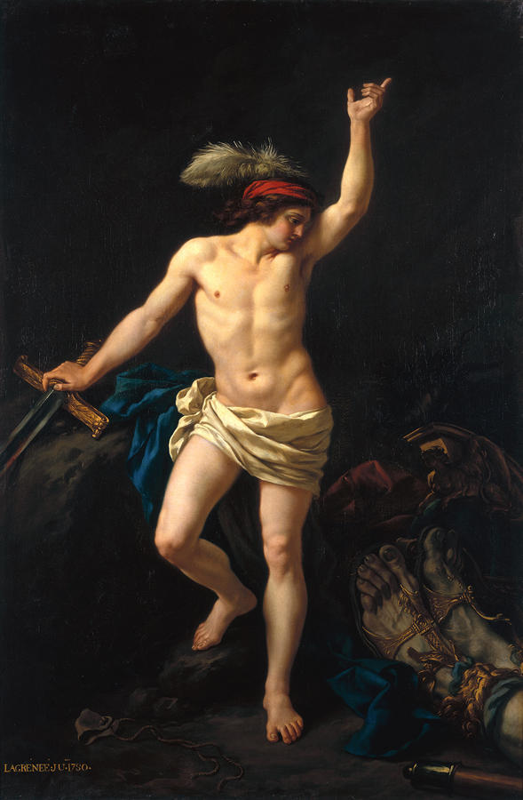 forthememoryofepicurus:  David Victorious by Louis-Jean-François Lagrenée a.k.a.