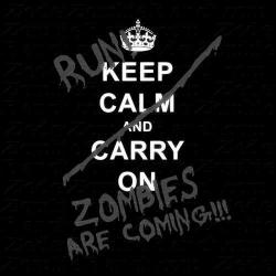 theinevitablezombieapocalypse:  Keep Calm And- RUN! ZOMBIES ARE