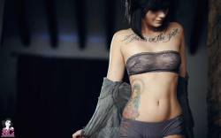 icemanzombie:  Sexy tattooed vampire girl